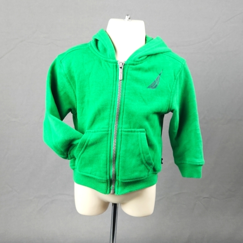 Nautica- Toddler Hoodie - Green w/Blue Logo - Size 18months